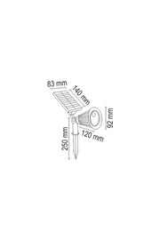 Dnz KBA746 Solar Stake Garden Light 7W – Amber Light