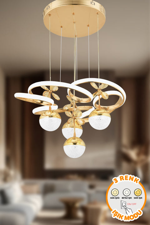 Alya Gold Pendant Chandelier