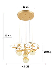 Alya Gold Pendant Chandelier