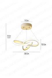 Duru White Single Pendant Chandelier