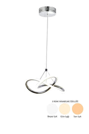 Duru Chrome Single Pendant Chandelier