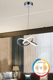 Duru Chrome Single Pendant Chandelier