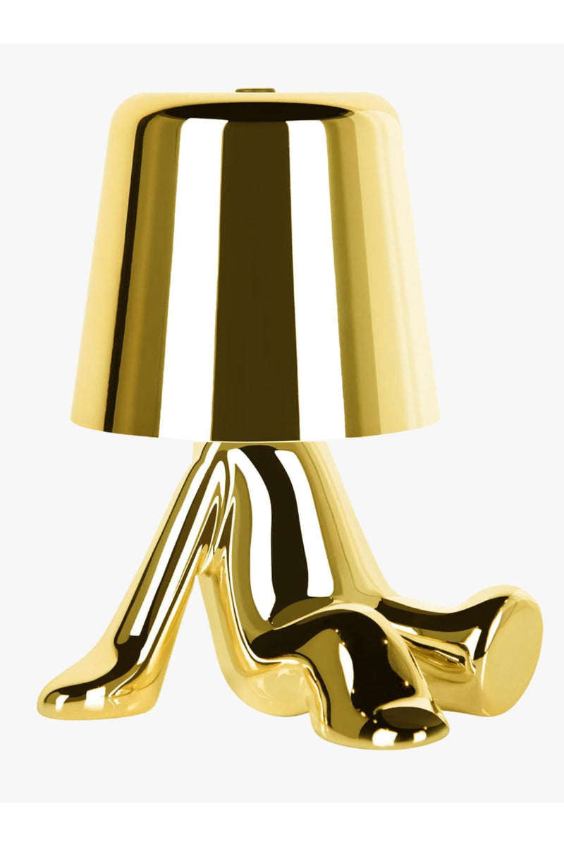 Golden Brothers Ron Metallic Gold Table Lamp