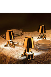 Golden Brothers Ron Metallic Gold Table Lamp