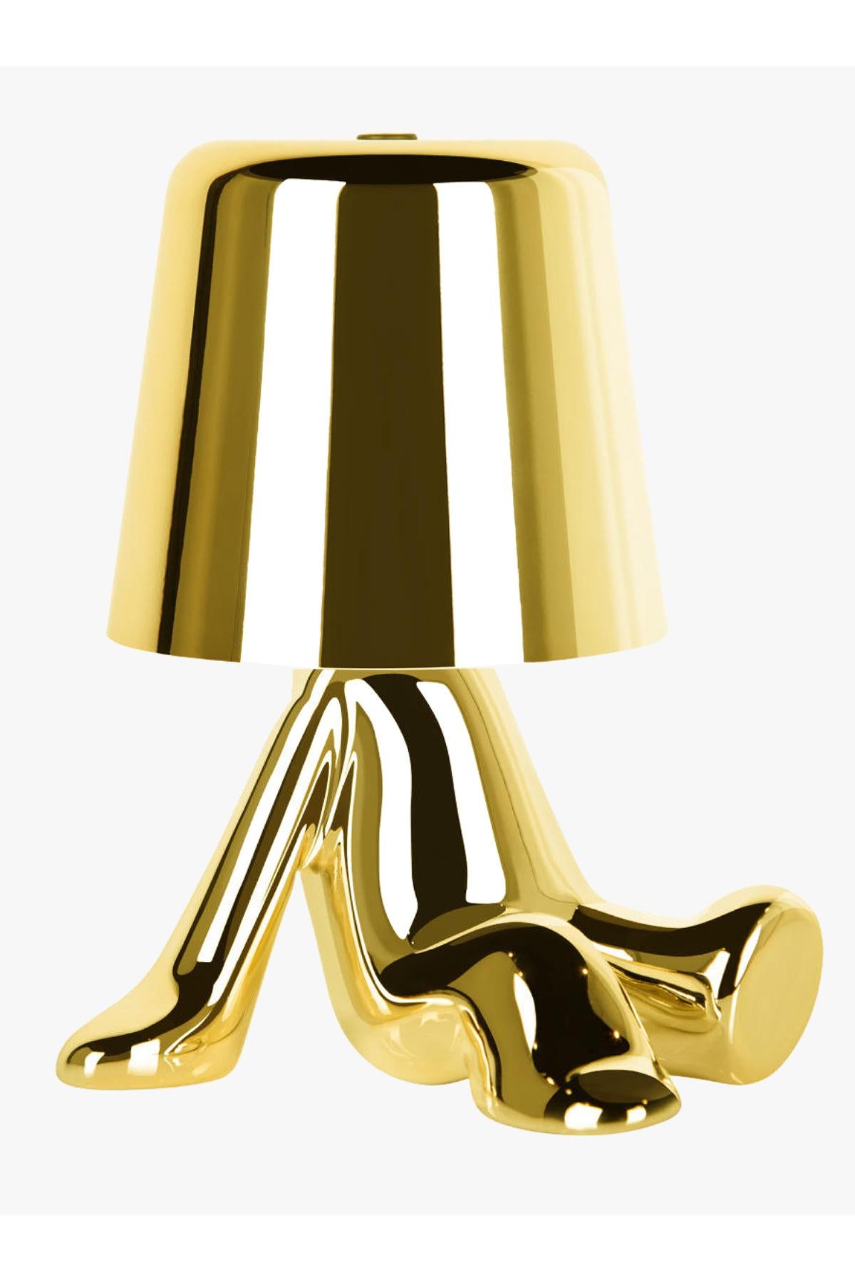 Golden Brothers Ron Metallic Gold Table Lamp