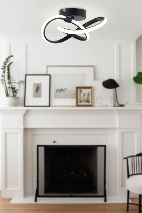 Hare Black Flush-Mount Chandelier