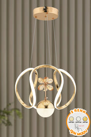 İnci Gold Single Pendant Chandelier