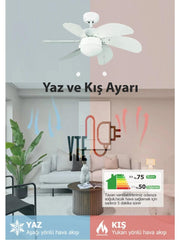 Vanti KCF281 Decorative Ceiling Fan 60W – White