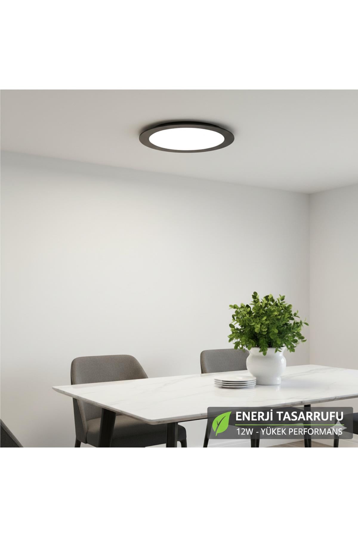 K2 KDL401B Recessed Slim LED Panel with Black Housing 12W – White Light