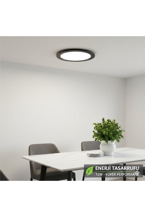 K2 KDL401B Recessed Slim LED Panel with Black Housing 12W – White Light