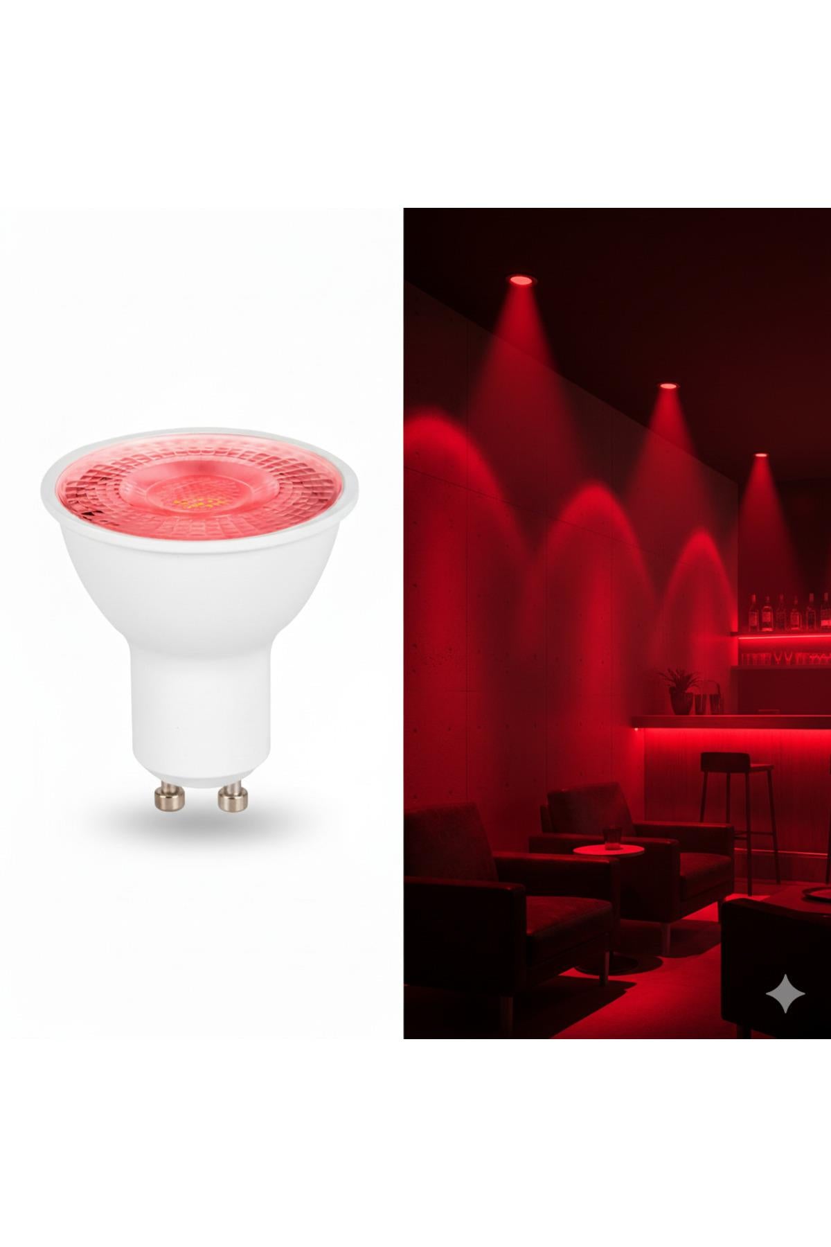 K2 KES049R Coloured LED Spotlight Bulb with Lens 7W – Red Light