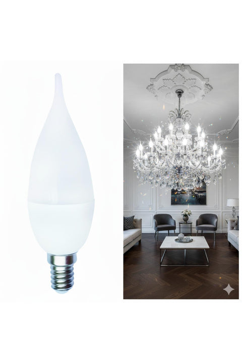 K2 KES210 Curved LED Candle Bulb 7W – White Light