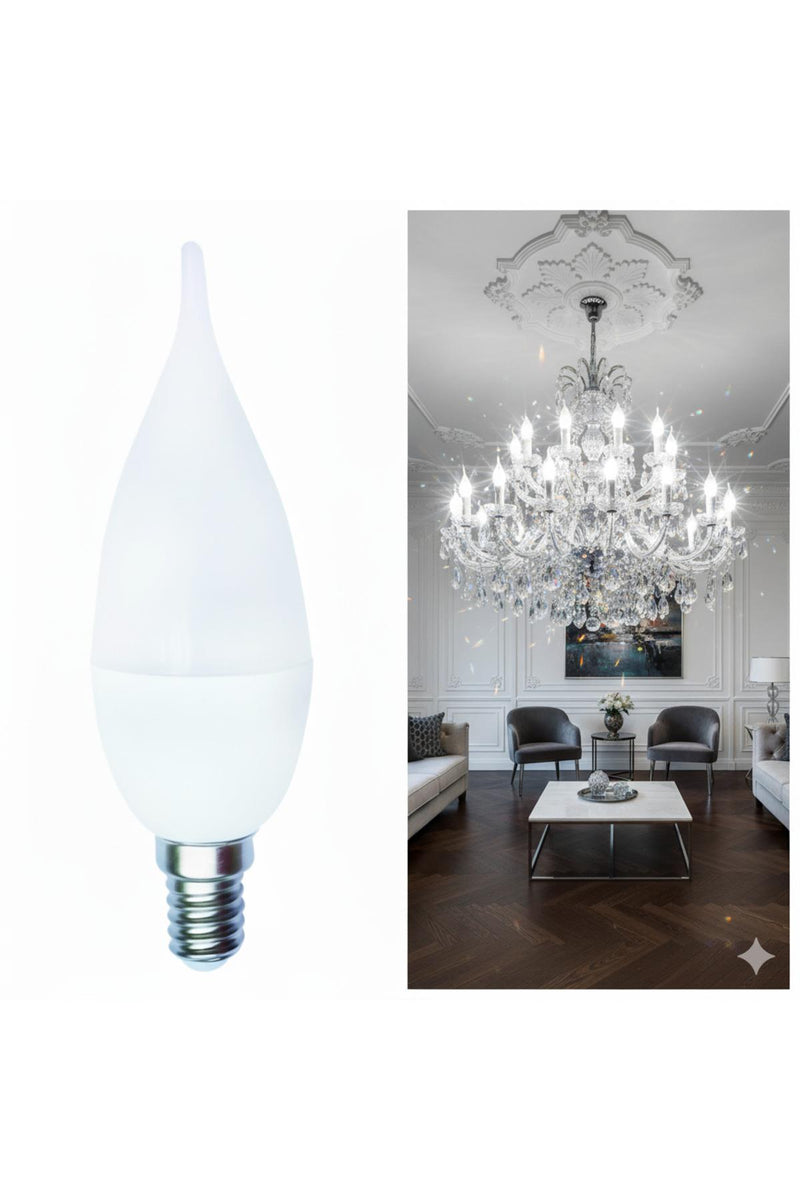 K2 KES210 Curved LED Candle Bulb 7W – White Light