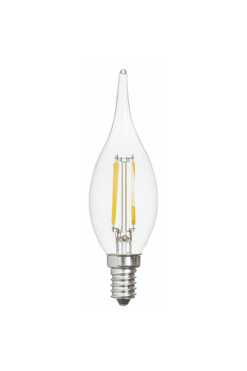 K2 KES498 Curved LED Filament Candle Bulb 4W – Daylight