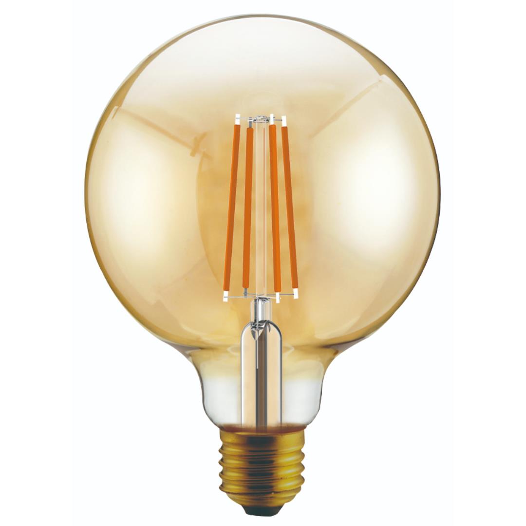 K2 KES606 Rustic LED Filament Bulb (G95) 6W – Daylight