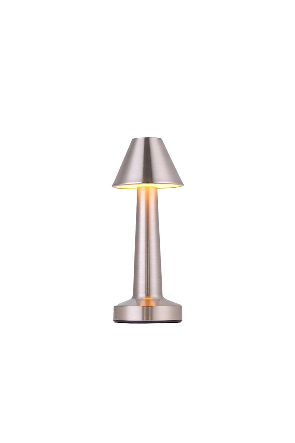 K2 KML108 Rechargeable Touch-Control Table Lamp – Silver