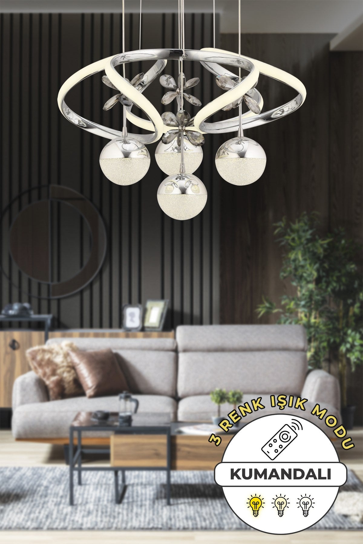 Liva Chrome Pendant Chandelier