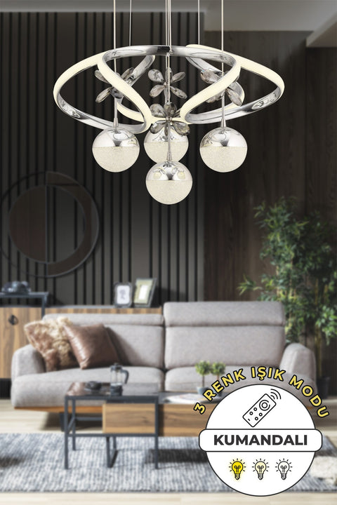 Liva Chrome Pendant Chandelier