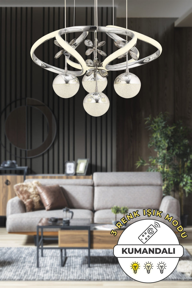 Liva Chrome Pendant Chandelier