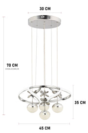 Liva Chrome Pendant Chandelier