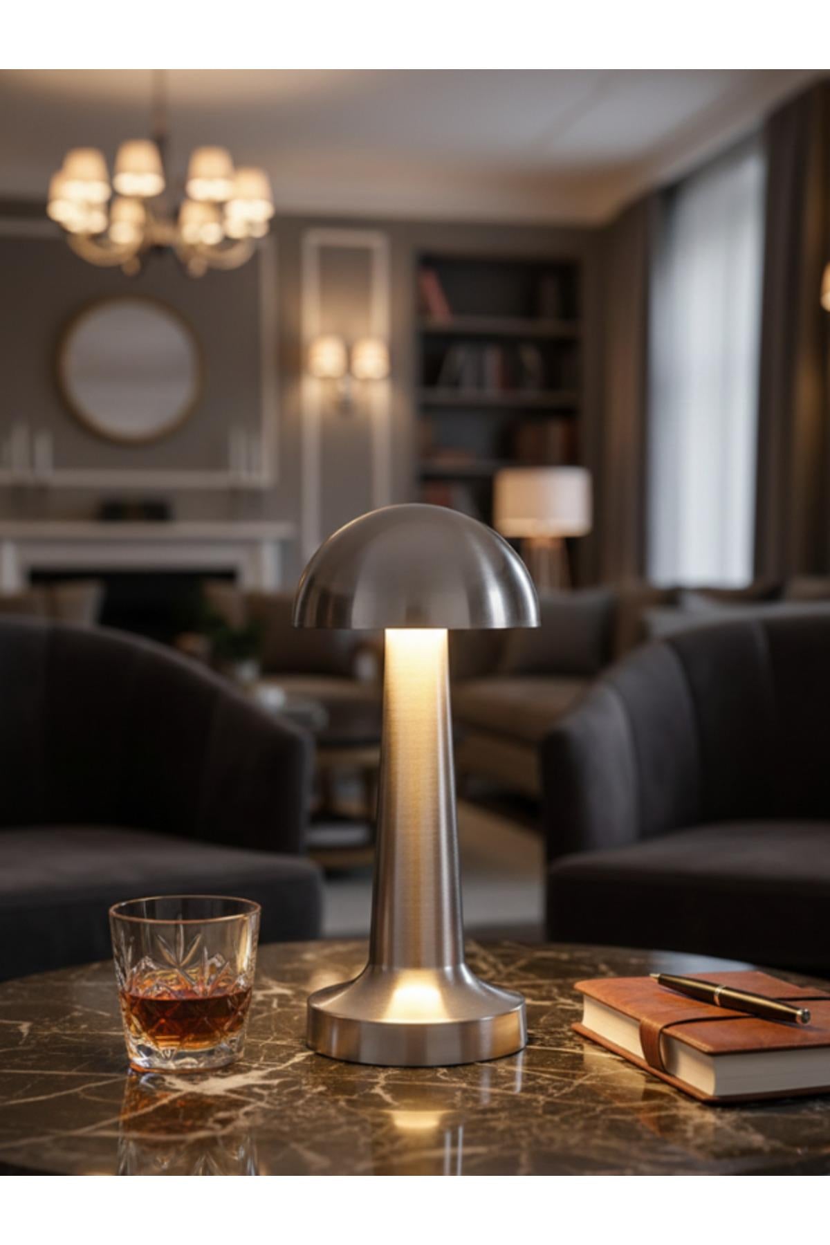 K2 KML115 Rechargeable Touch-Control Table Lamp – Silver