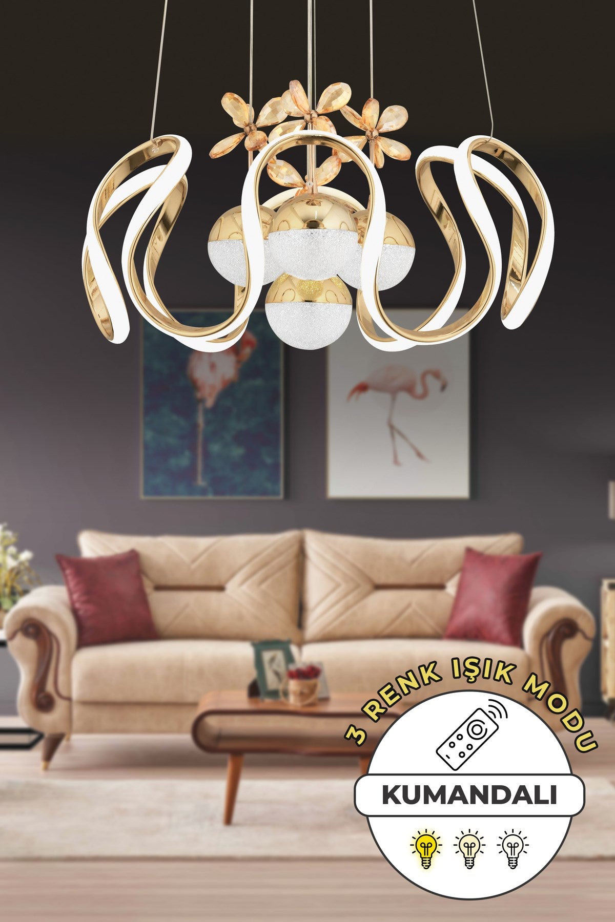 Neva Gold Pendant Chandelier