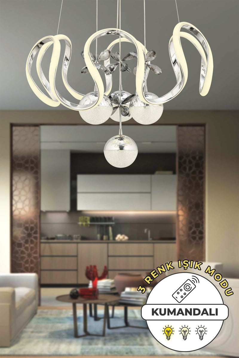 Neva Chrome Pendant Chandelier