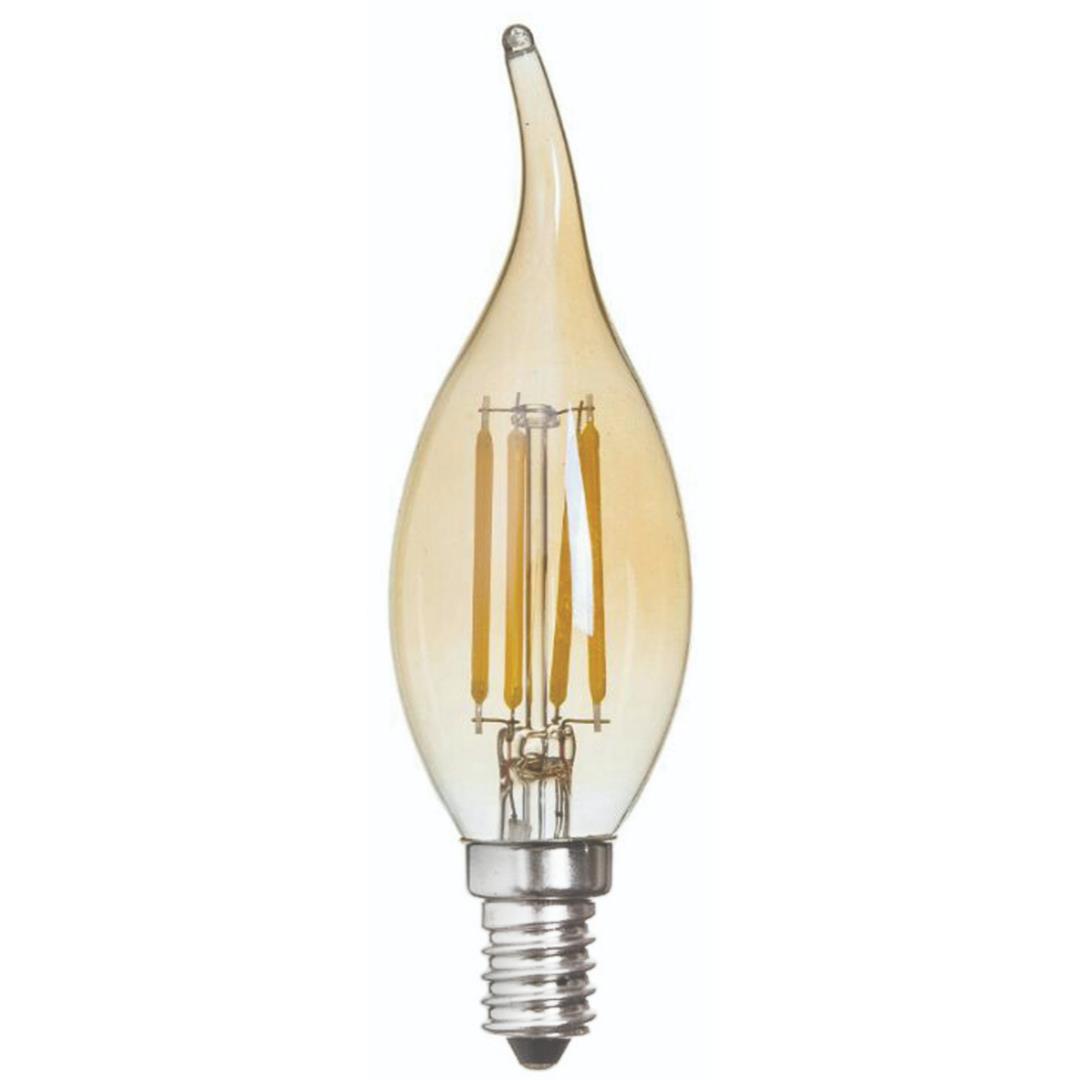 K2 KES600 Rustic Curved LED Filament Candle Bulb 4W – Daylight